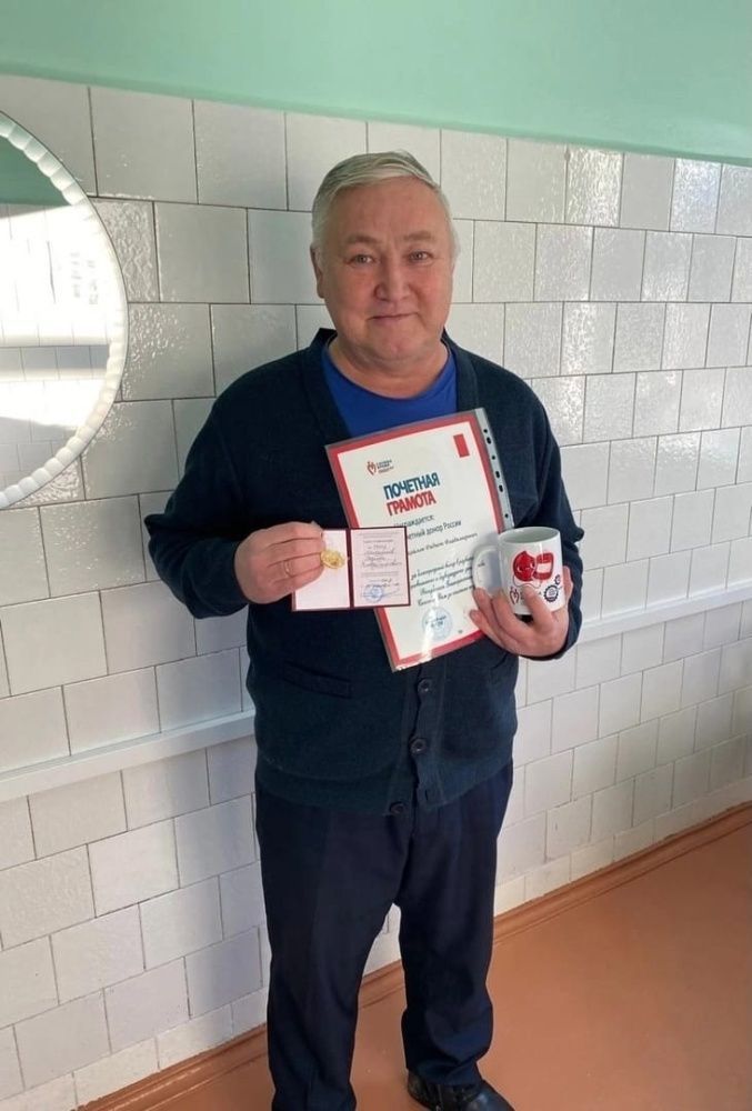 Почётный донор России - врач-рентгенолог Бирской ЦРБ Михайлов Радион Владимирович